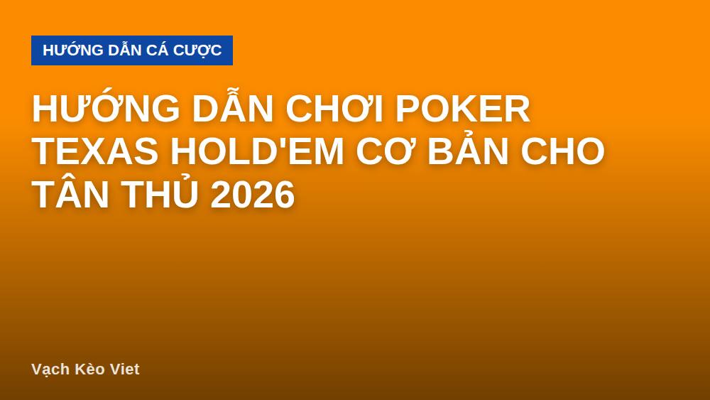 Hướng Dẫn Chơi Poker Texas Hold'em Cơ Bản Cho Tân Thủ 2026